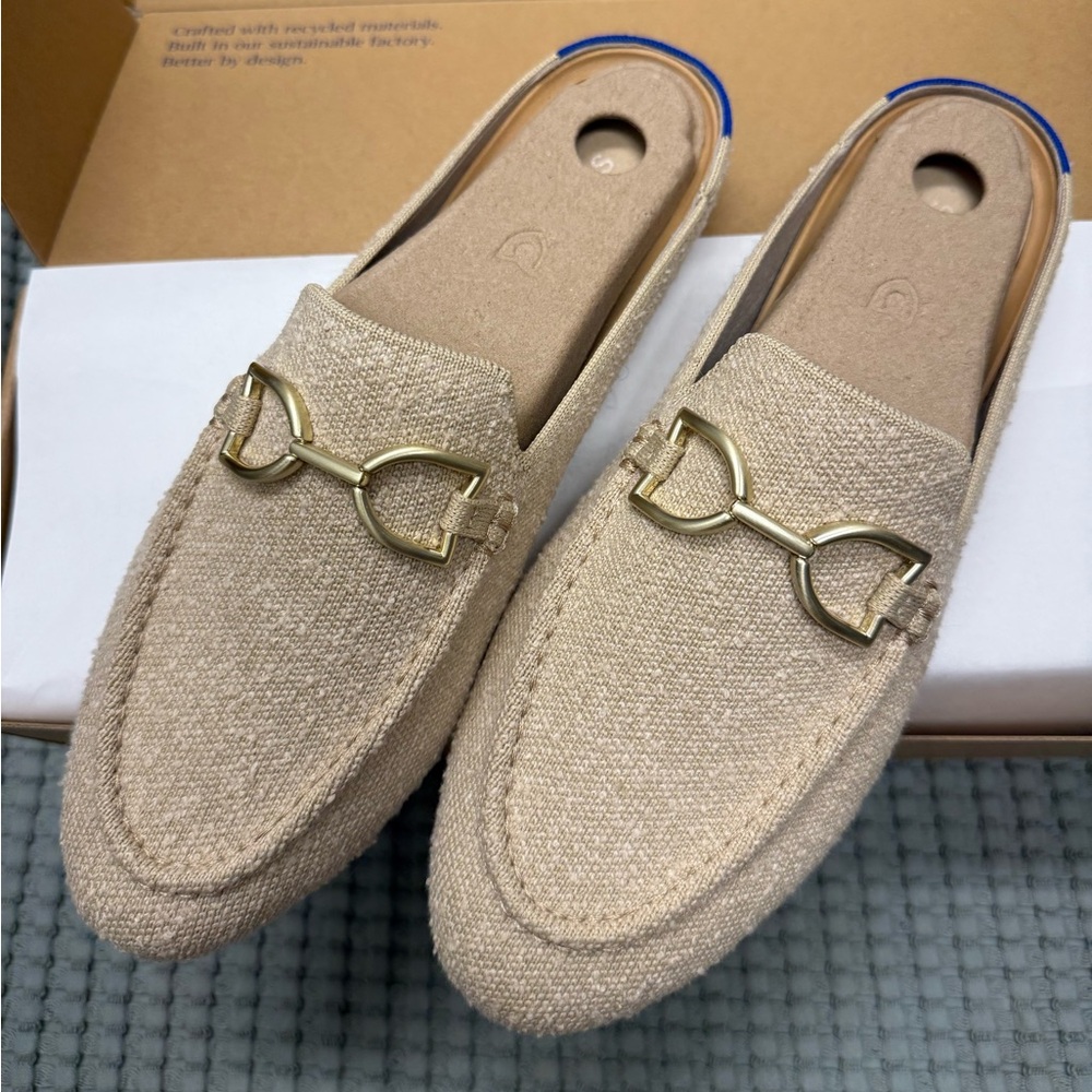 Rothy’s The Double Bit Loafer Mule - Bunny Bouclé - Brand New Size 9